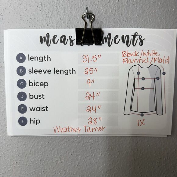 Weather Tamer Plaid Belted Peacoat Women’s Size 1X Black & White - Picture 6 of 6